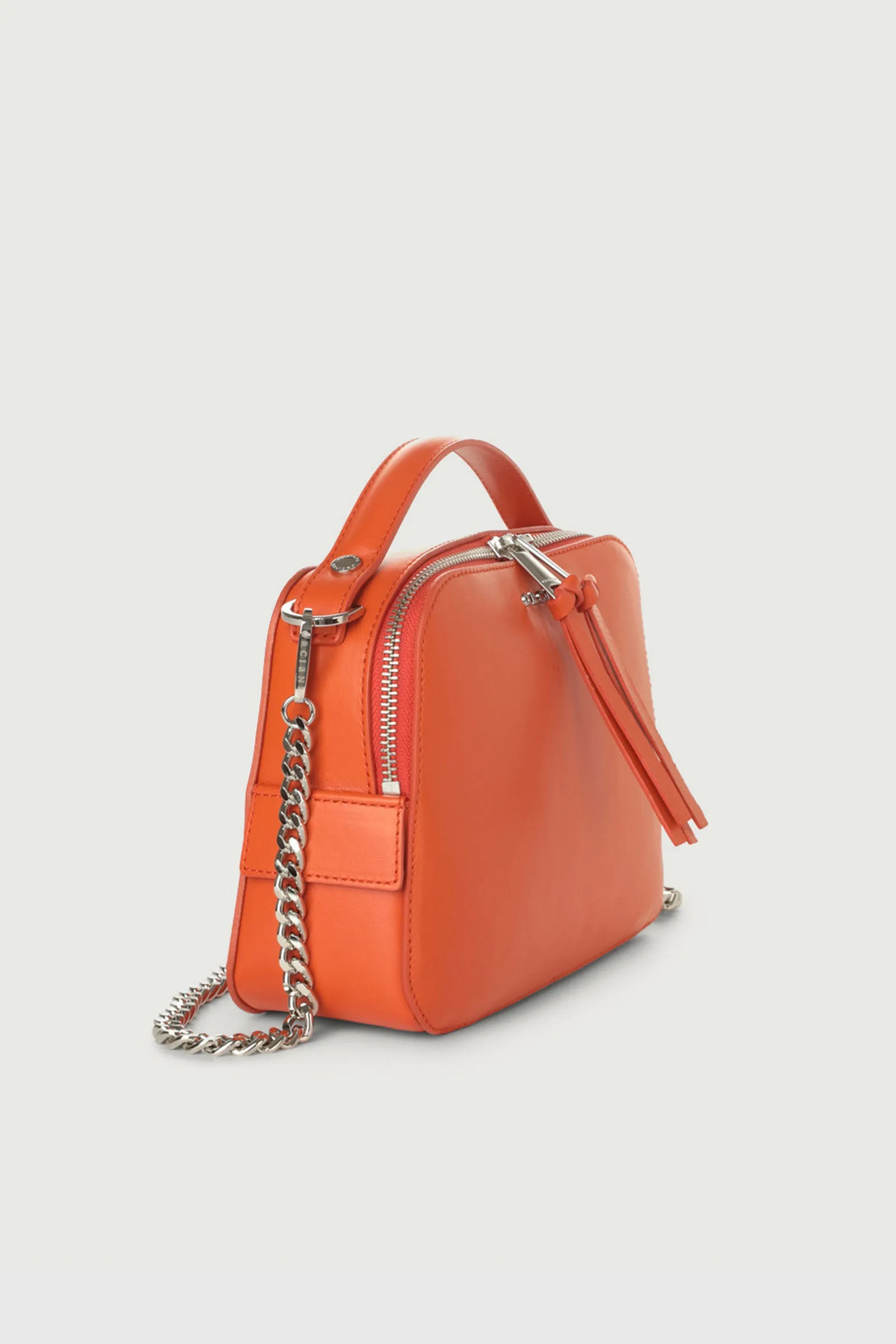 Orciani Mini Bag Chéri Vanity Pelle Arancio