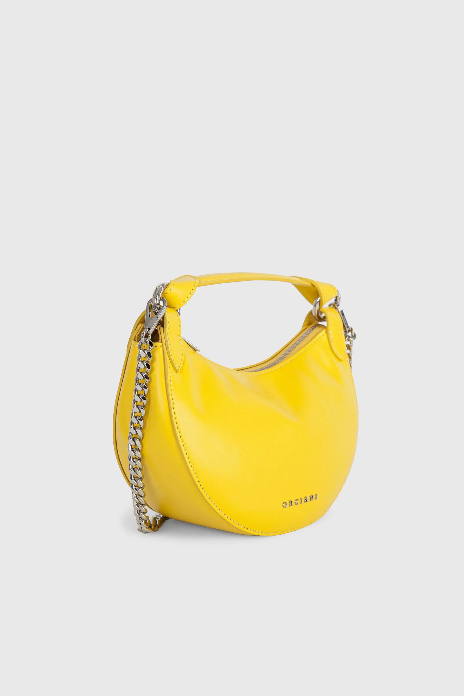 Orciani Mini Bag Dumpling Vanity Pelle Giallo