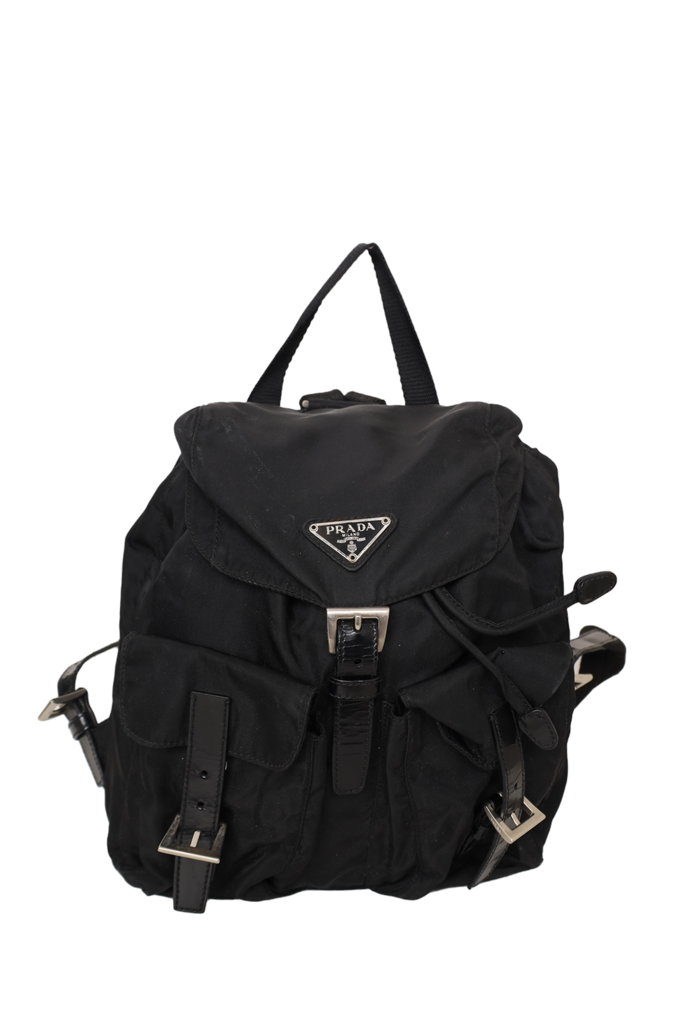 Prada Black Nylon/Saffiano Leather Trim Backpack