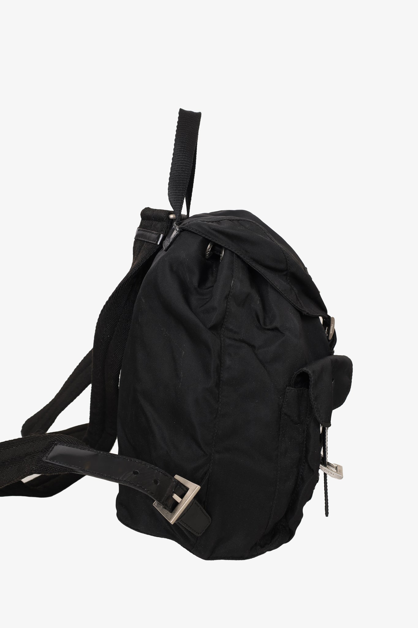 Prada Black Nylon/Saffiano Leather Trim Backpack