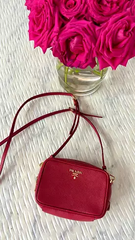 Prada Saffiano Mini Camera Crossbody Bag