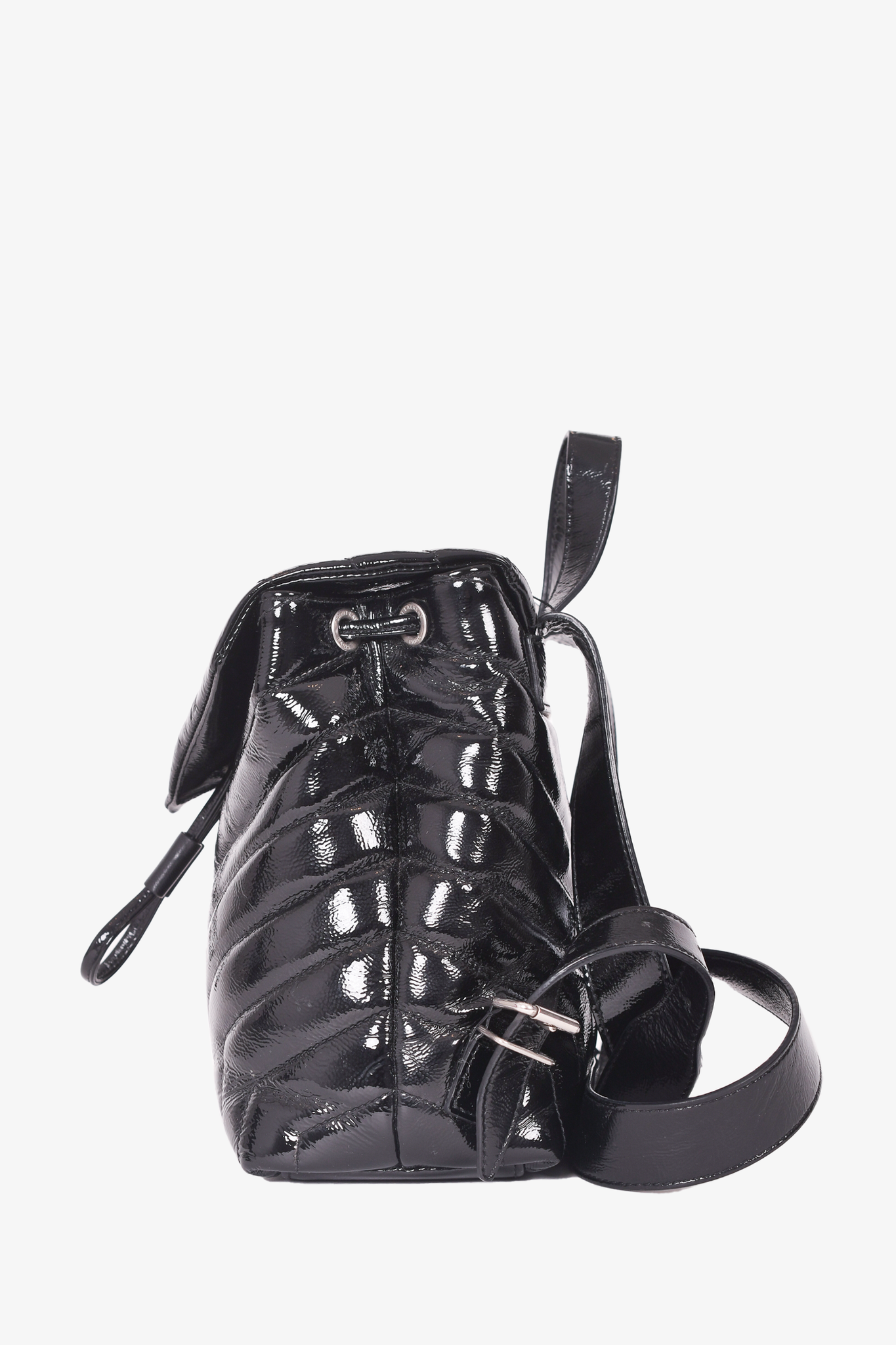 Saint Laurent 2018 Black Patent Small LouLou Backpack