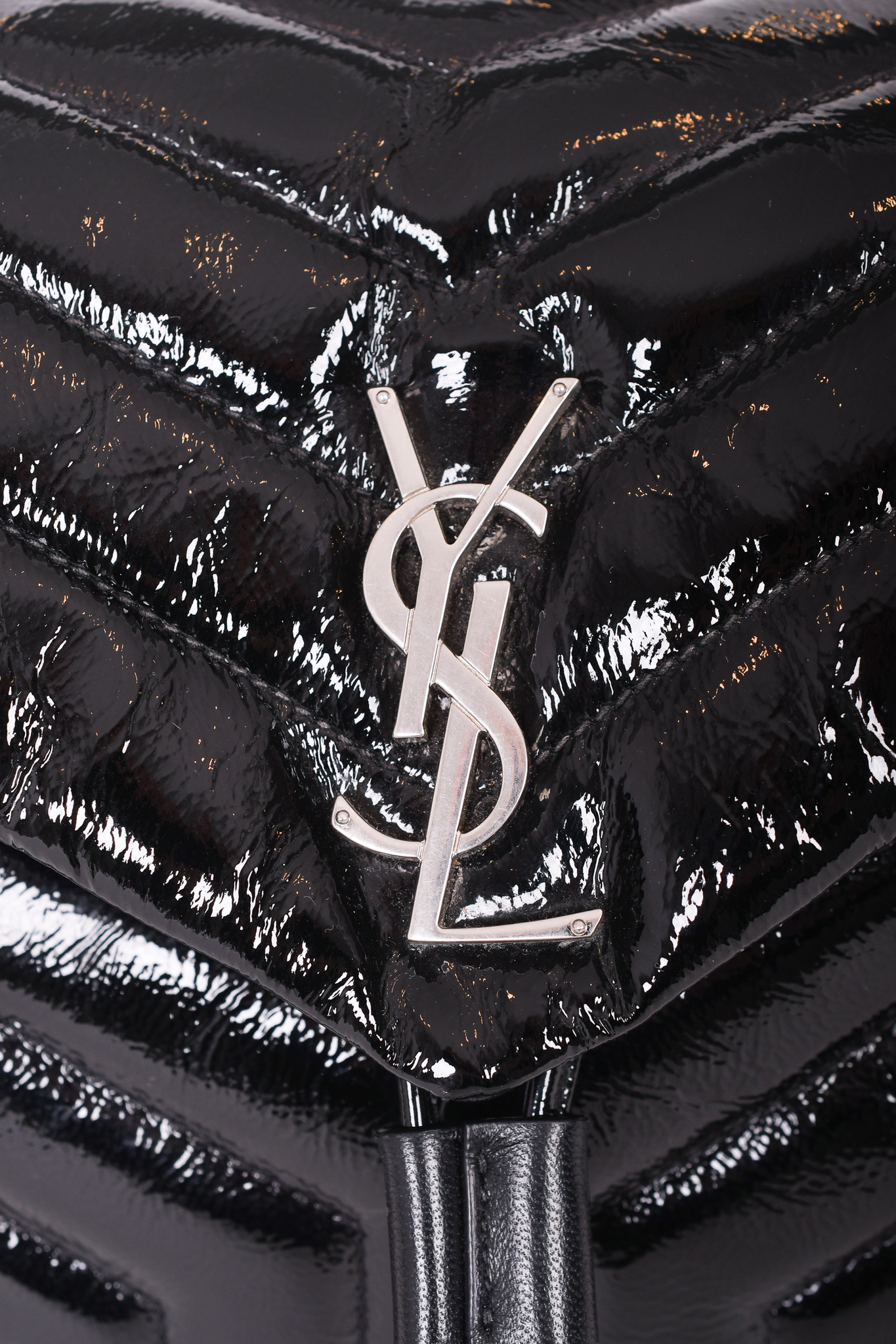 Saint Laurent 2018 Black Patent Small LouLou Backpack