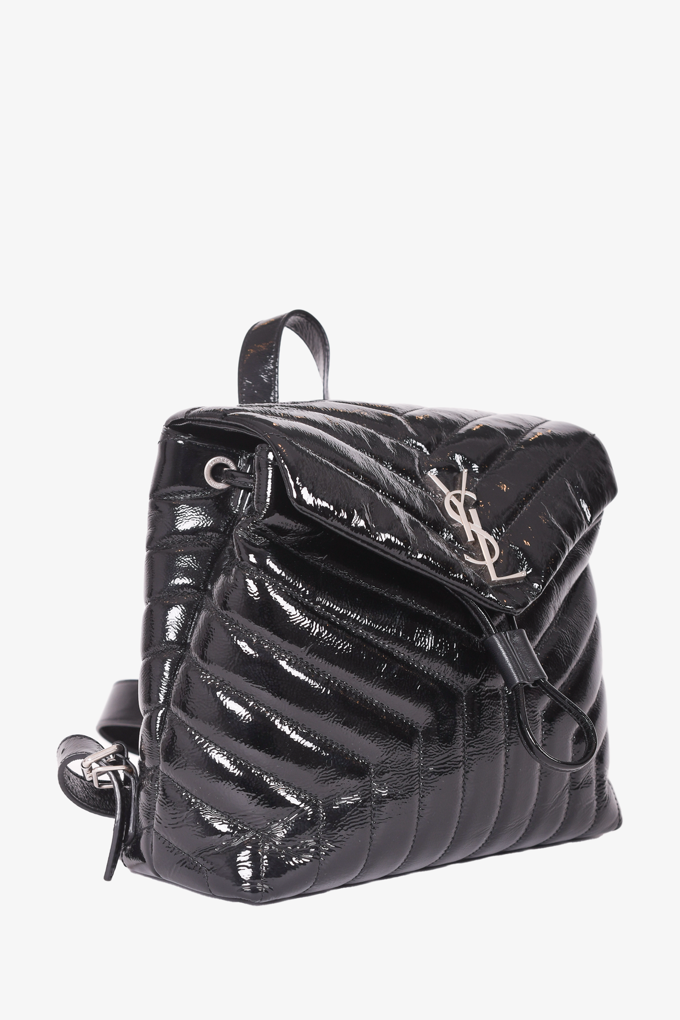 Saint Laurent 2018 Black Patent Small LouLou Backpack