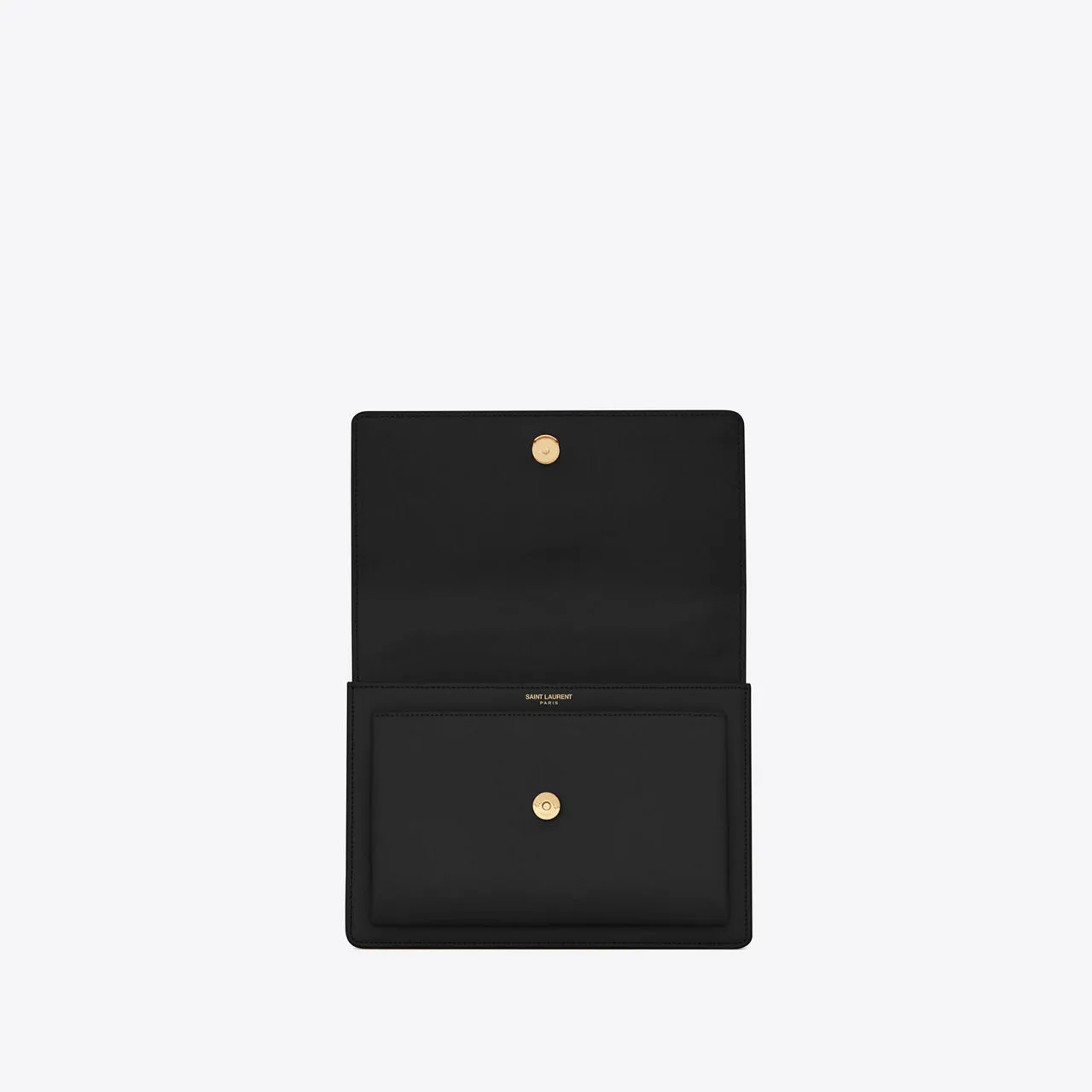 SAINT LAURENT Sunset Smooth Leather Medium Chain Bag - BLACK