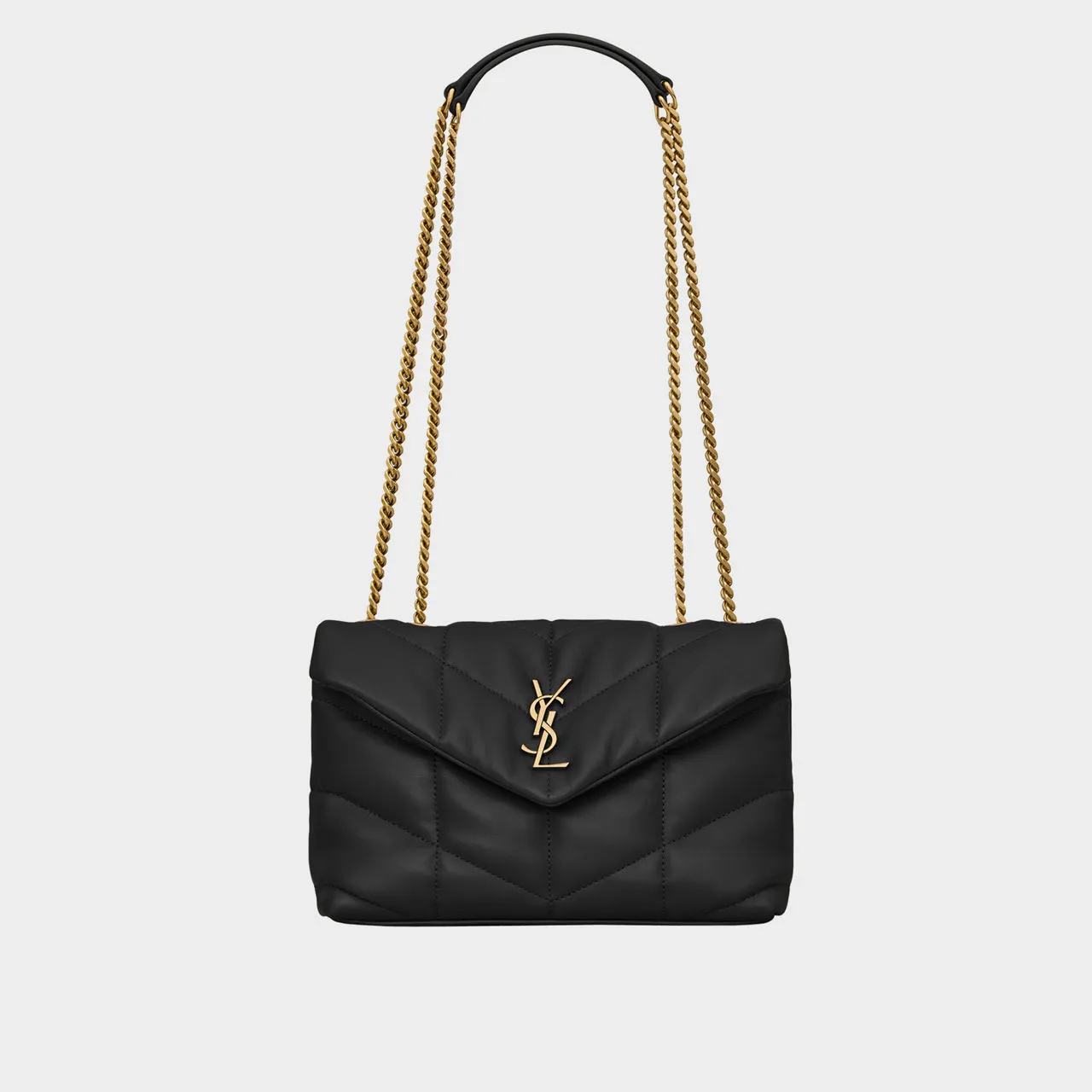 SAINT LAURENT Toy Puffer Nappa Leather Shoulder Bag - NERO