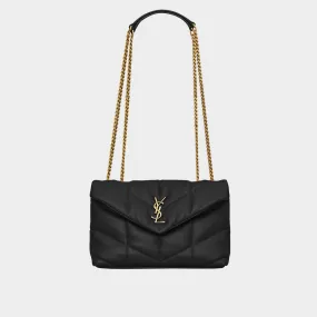 SAINT LAURENT Toy Puffer Nappa Leather Shoulder Bag - NERO