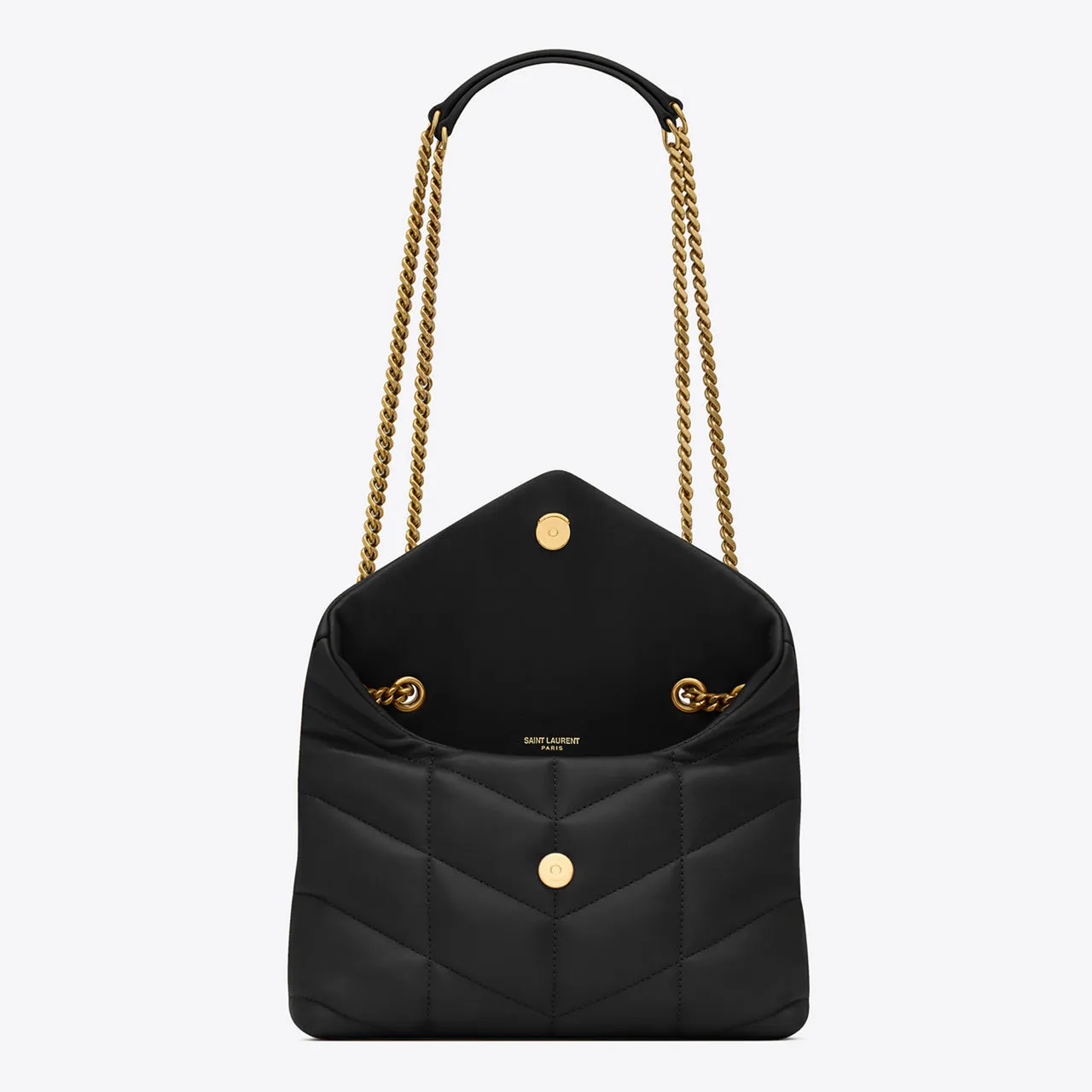 SAINT LAURENT Toy Puffer Nappa Leather Shoulder Bag - NERO