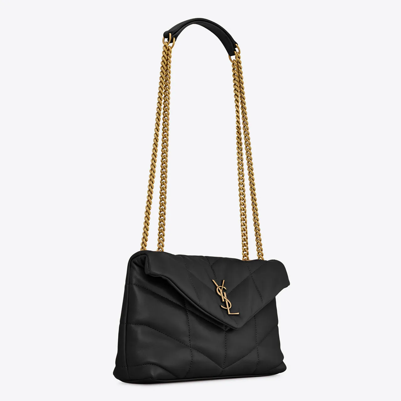 SAINT LAURENT Toy Puffer Nappa Leather Shoulder Bag - NERO