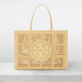 TORY BURCH Ella Large Crochet Tote - Natural