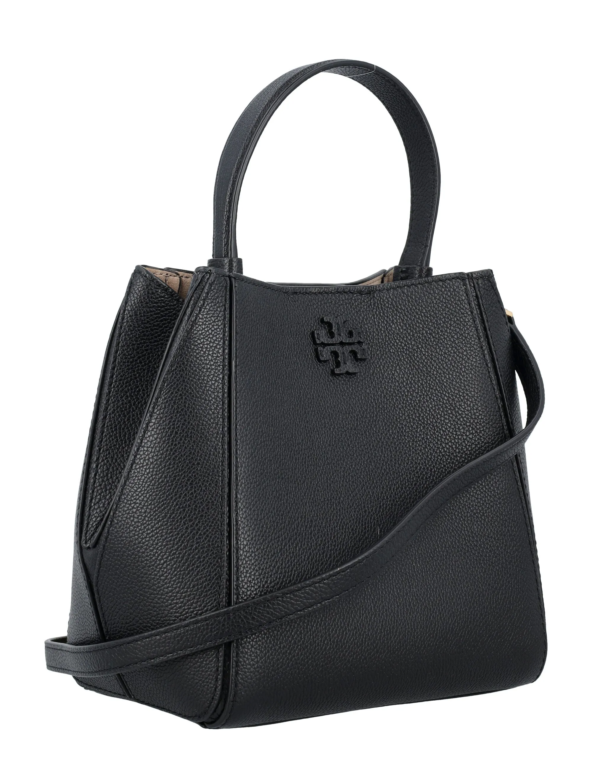 TORY BURCH Mini Pebbled Leather Bucket Handbag