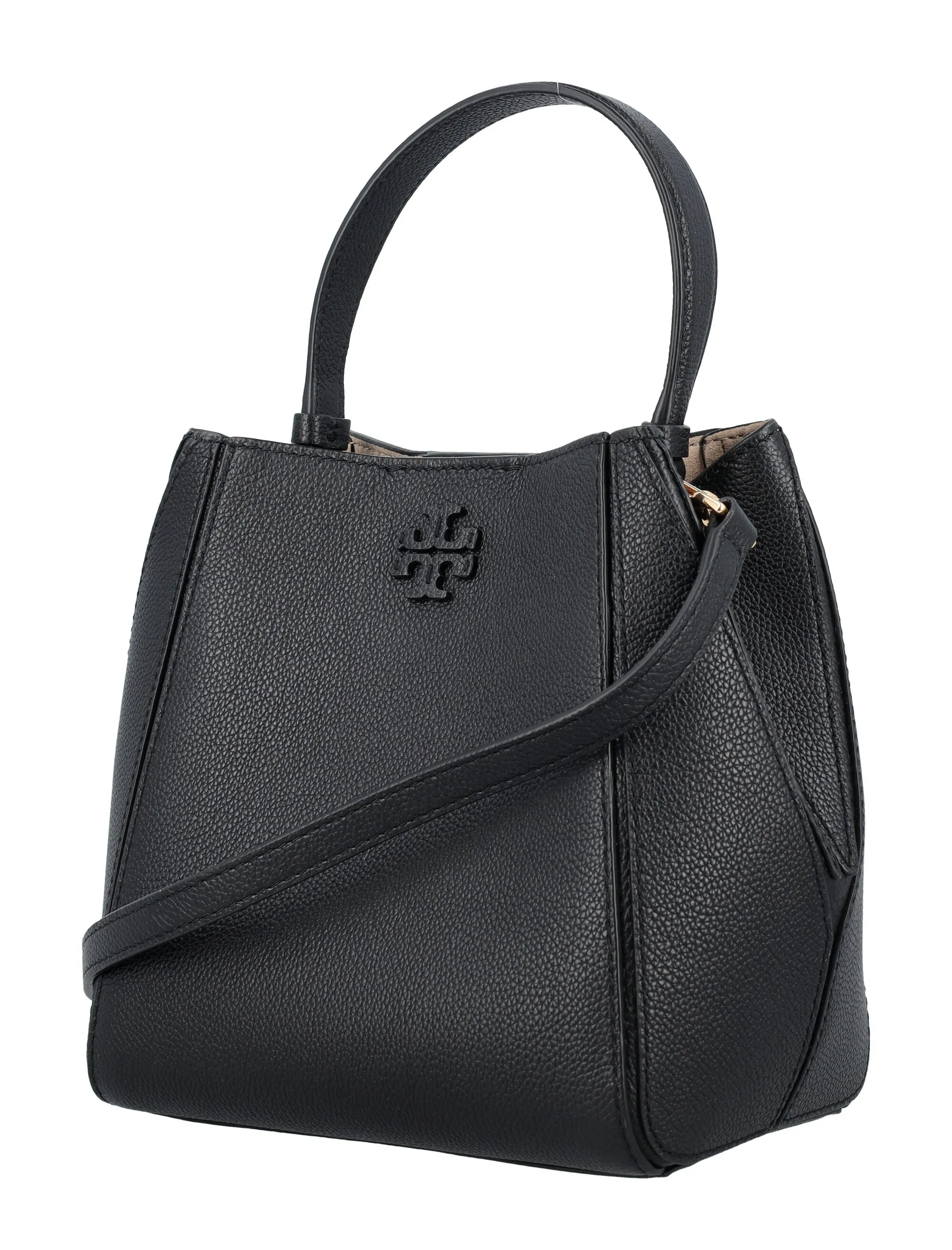 TORY BURCH Mini Pebbled Leather Bucket Handbag