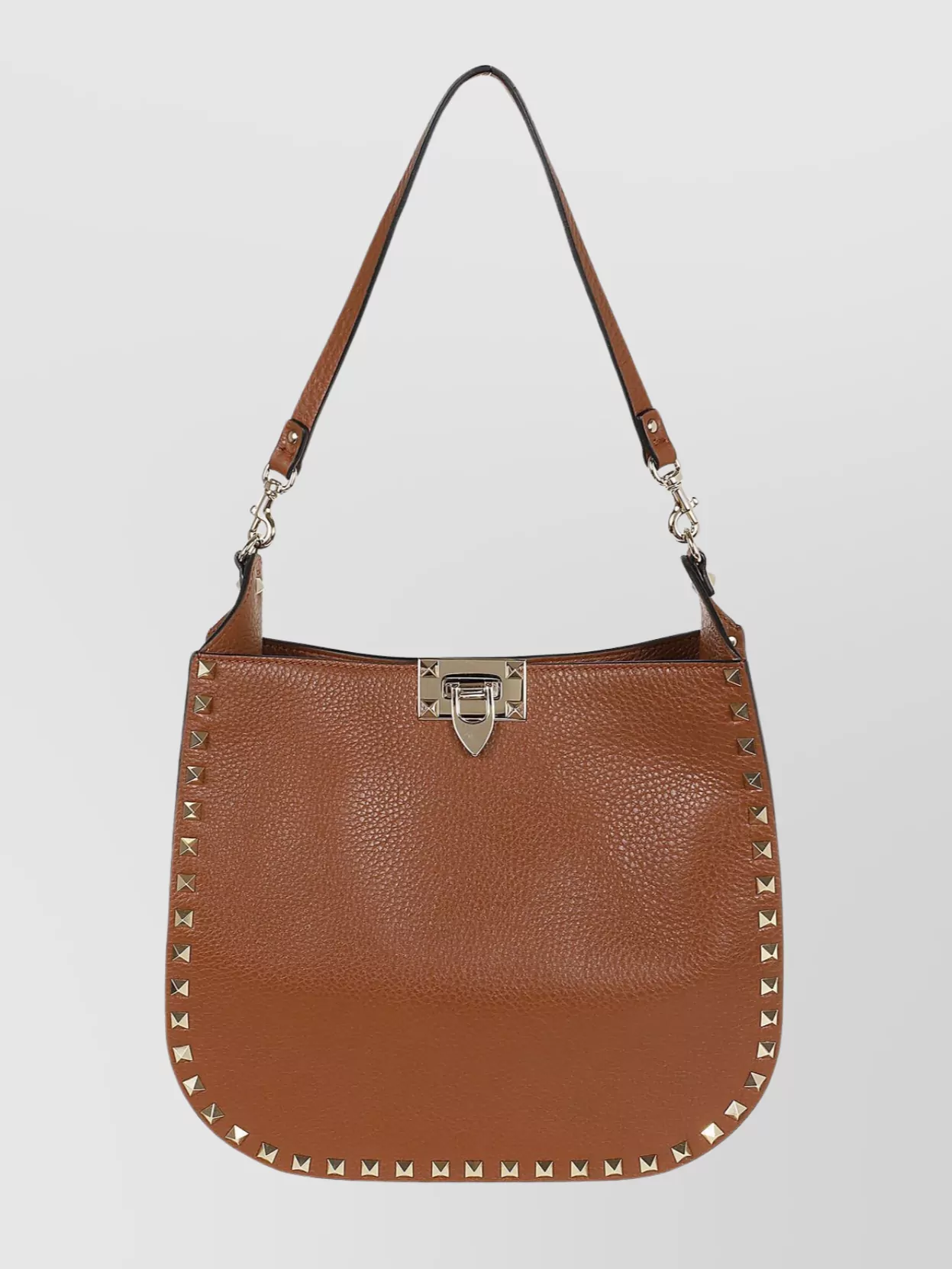 Valentino Garavani   Rockstud leather hobo bag with stud detail