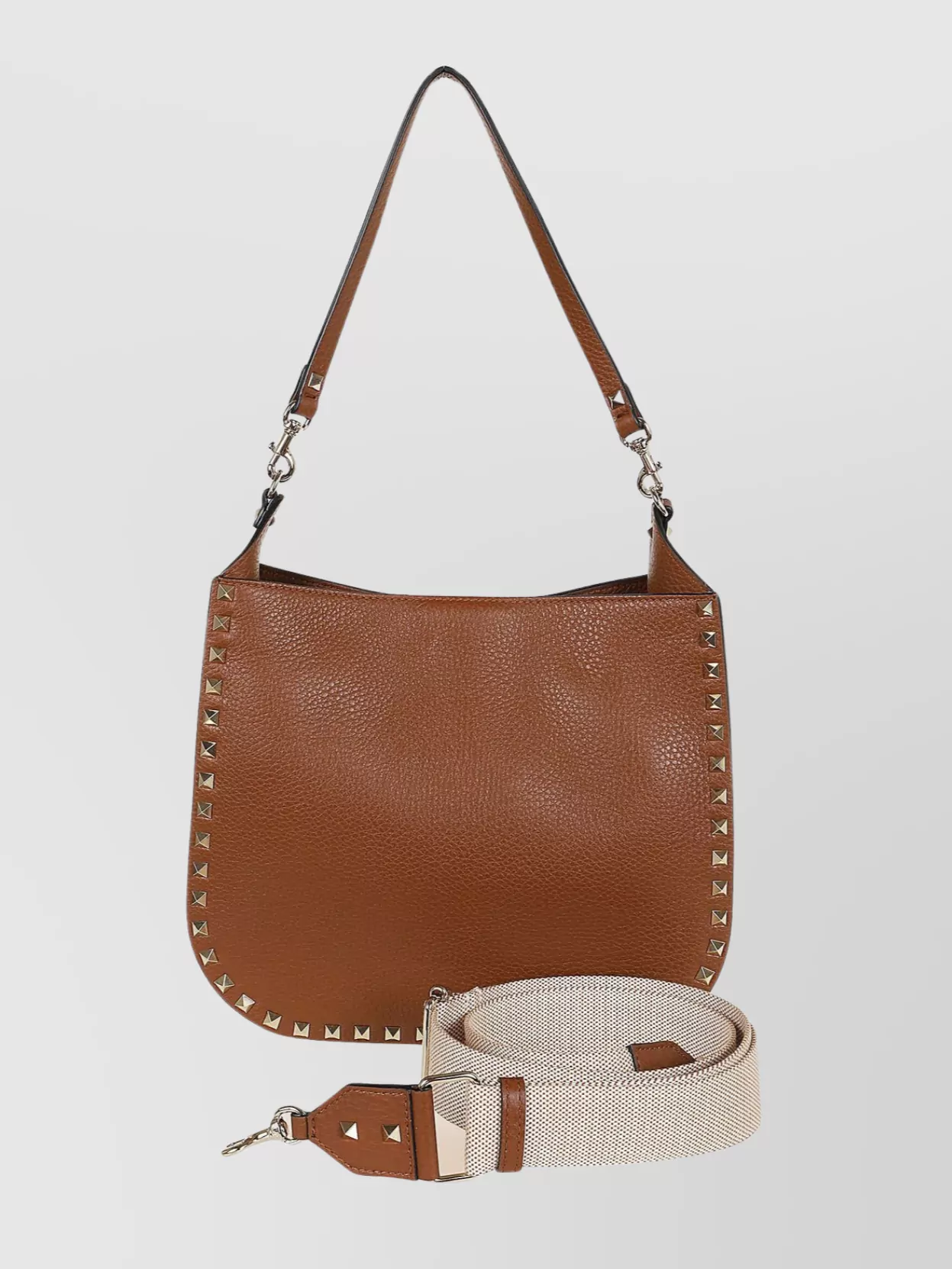 Valentino Garavani   Rockstud leather hobo bag with stud detail