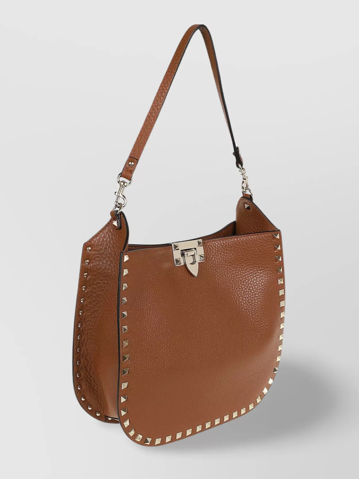 Valentino Garavani   Rockstud leather hobo bag with stud detail