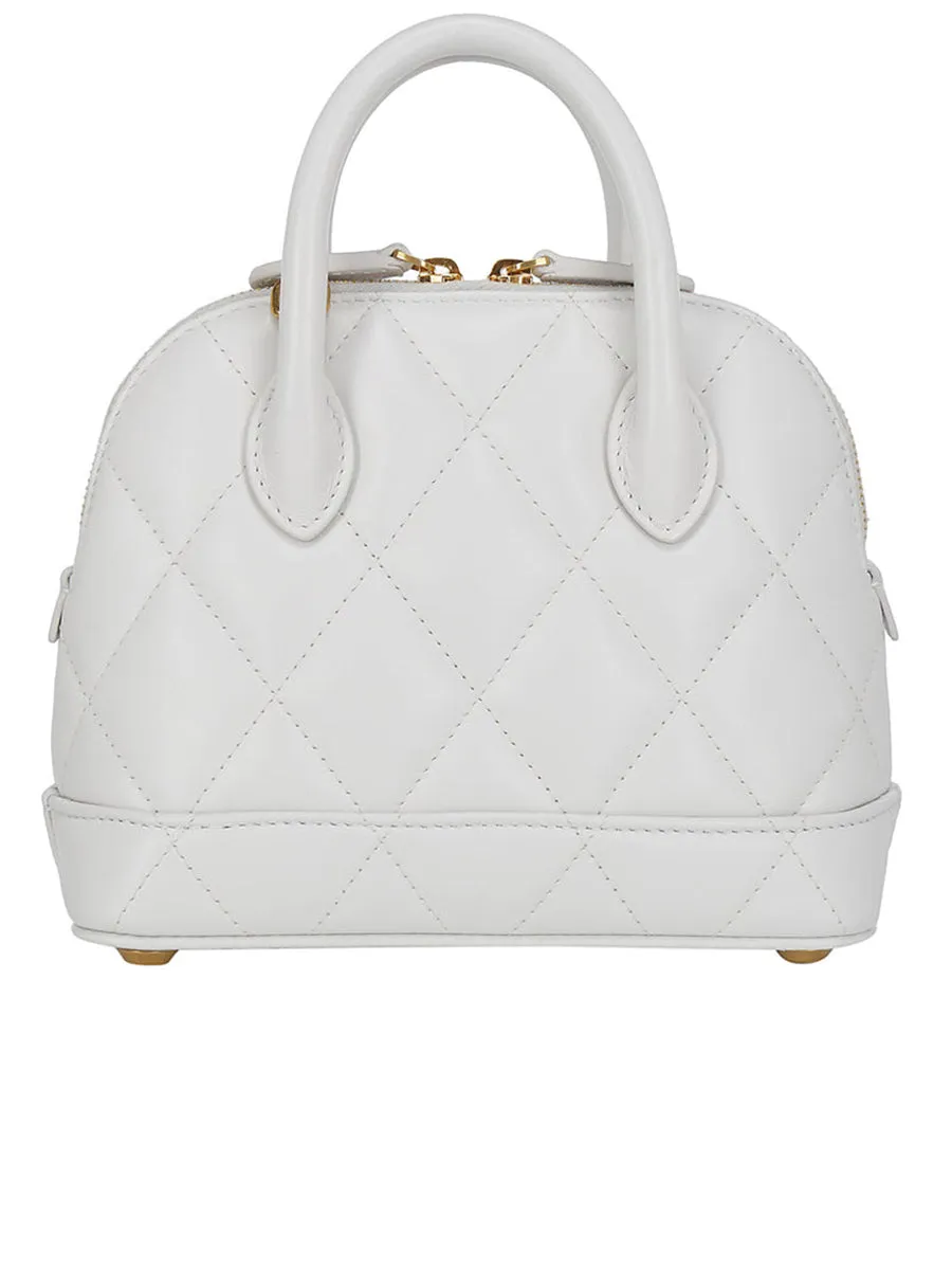 Ville Top Handle XXS White Quilted Leather Handbag