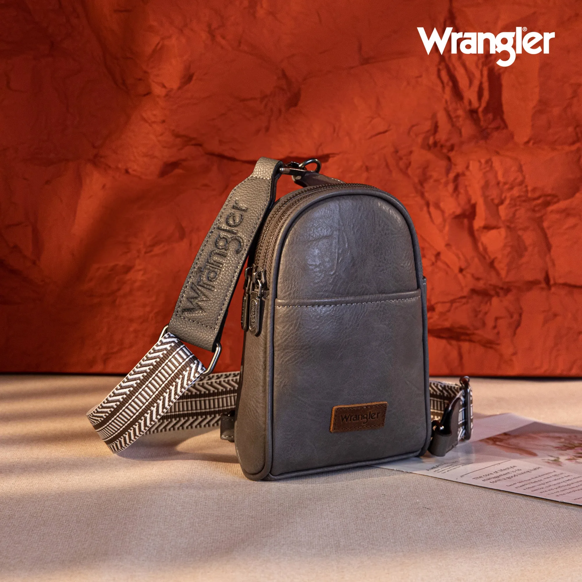 WG87-324 Wrangler Sling Bag/Crossbody/Chest Bag  - Grey