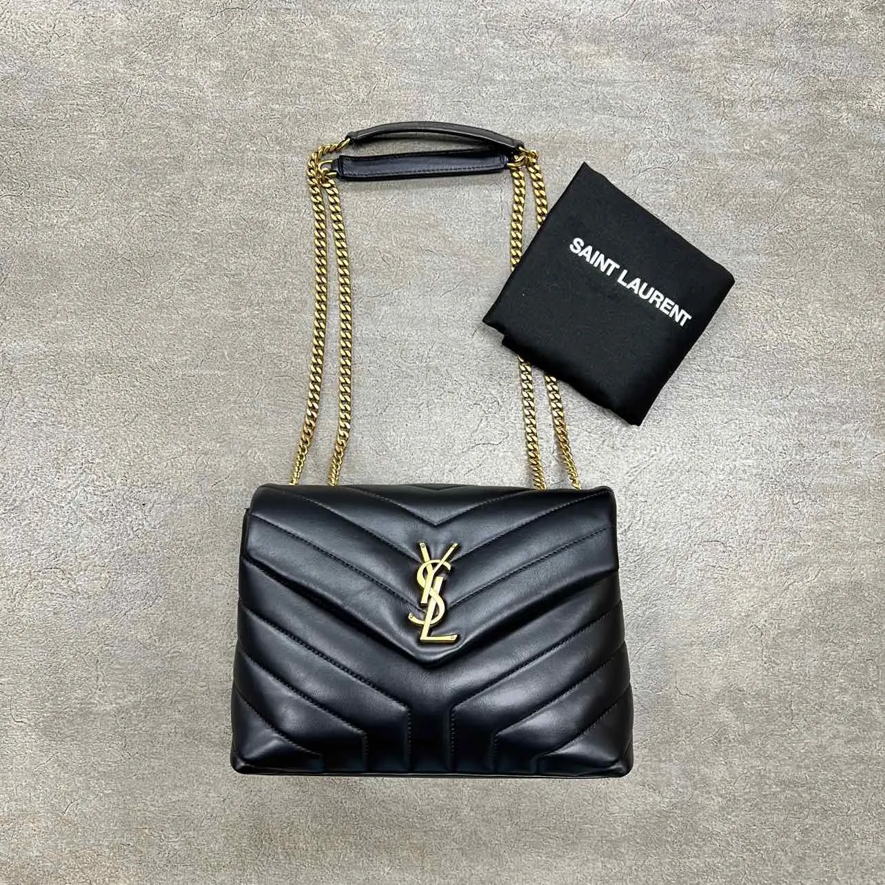 YSL Handbag LOULOU SMALL New Black Size Small